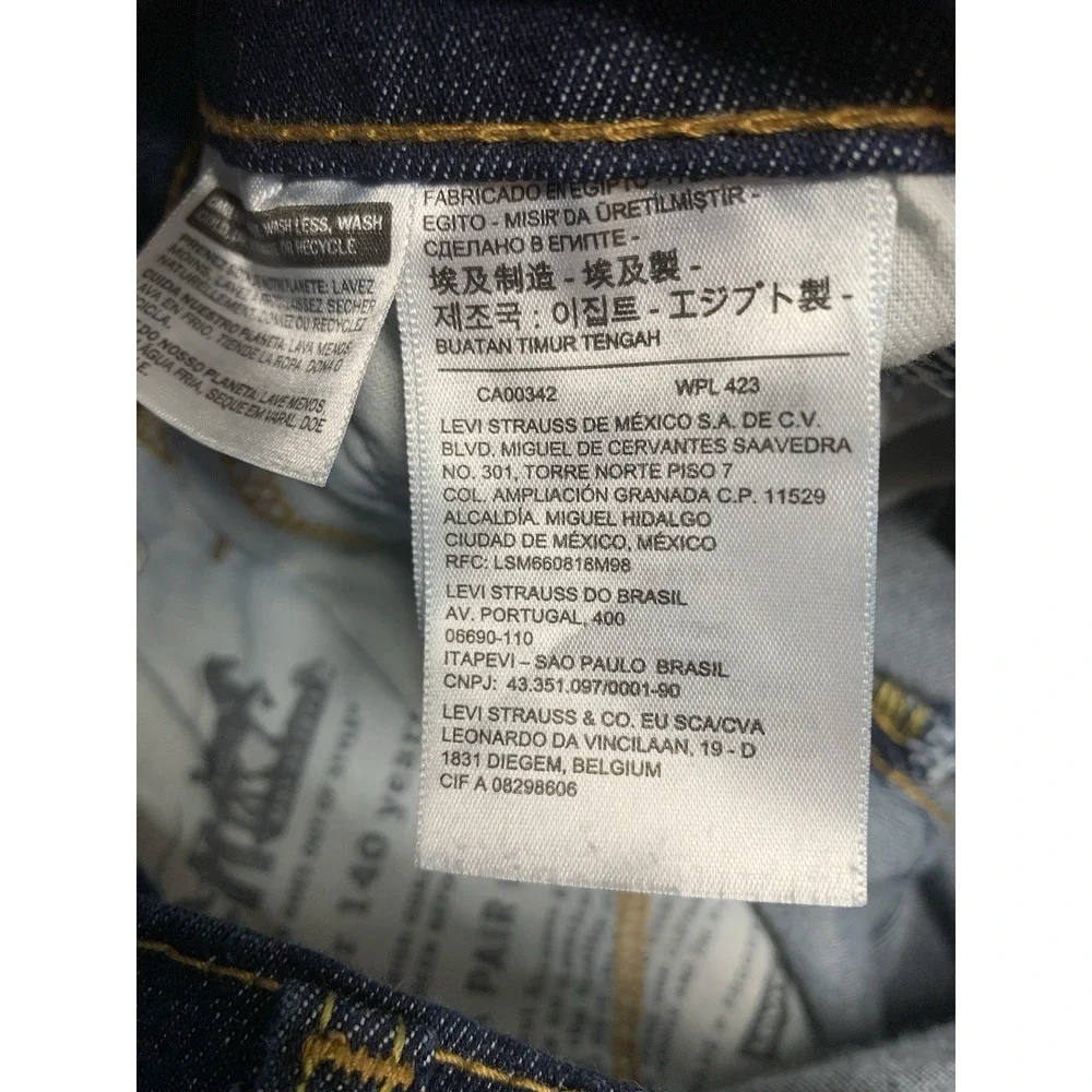 Levis 510 Jeans Mens Tag 31x32 Approx 30x29 Skinny Stretch Blue Leg OpeningFlaws